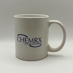 CHEMRX Pharmaceutical Rx Porcelain White Cup Mug Medical Advertising Promo USA