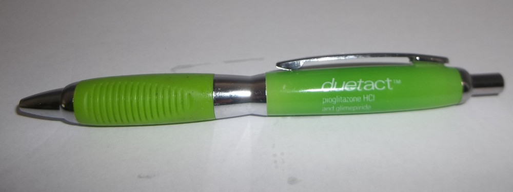 Duetact Pioglitazone Glimepiride Promotional Pen – Mixed Metal/Plastic Pharma