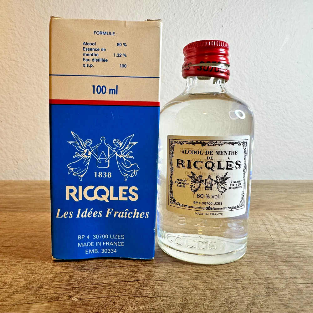 Vintage 1980s-90s Ricqlès Alcool de Menthe 100ml, New & Unopened w/ Original Box