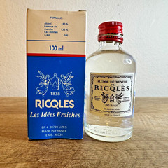 Vintage 1980s-90s Ricqlès Alcool de Menthe 100ml, New & Unopened w/ Original Box