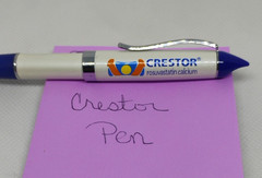 Vintage Pharmaceutical Drug Rep Pen CRESTOR Advertising Heavy Metal Twist Works