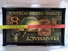 Vintage Pharmacy United States Postage 8¢ Heavy Plastic Tray 21 x 13” 1970’s bar