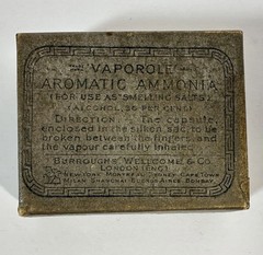 Antique Vaporole Aromatic Ammonia Set Silk Wrapped Ampoules In Box