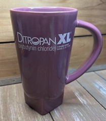 Drug Rep Ditropan XL Coffee Mug Cup Purple Pharmasutical 6 Inches Tall LOOK