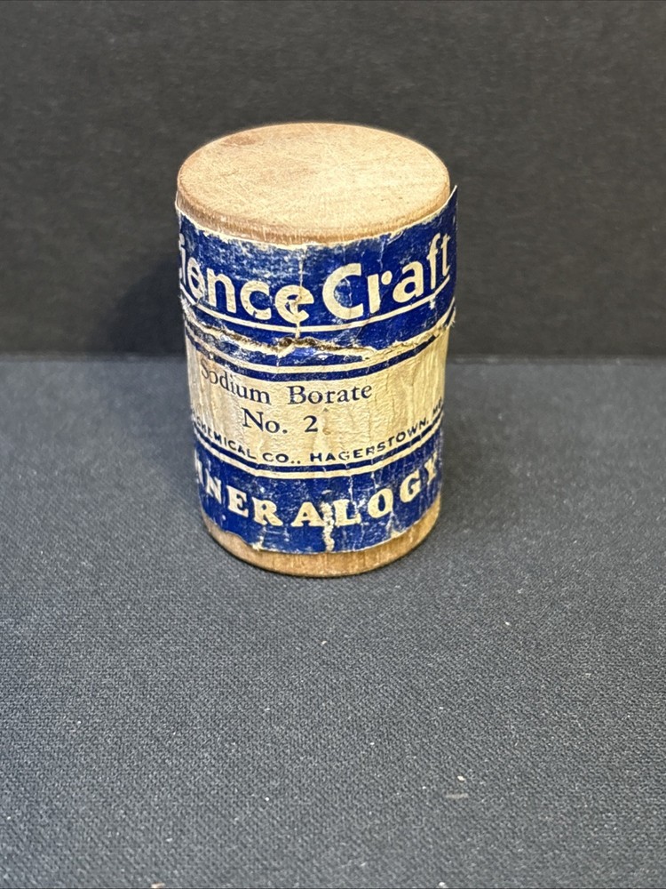 Vintage Porter Chemical Co. Sodium Borate No. 2 Wood container Science Craft