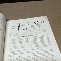 Tile And Till Magazine Eli Lilly And Company July 1933 Indianapolis Indiana