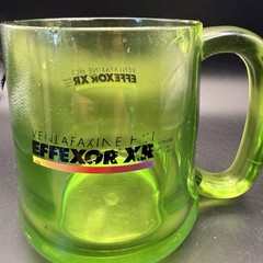 Effexor XR Mug Plastic/Acrylic Pharmaceutical Sales Rep Giveaway Green