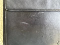 Paxil Pharmaceutical Leather Portfolio Binder Zip Around Black Embossed Logo