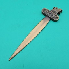 Vintage Lanoxicaps Digoxin Solution In Capsules Letter Opener Unicorn Brass