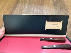 Vintage Eli Lilly Pharmacy Spatula Set w/ Original Box Stainless Steel
