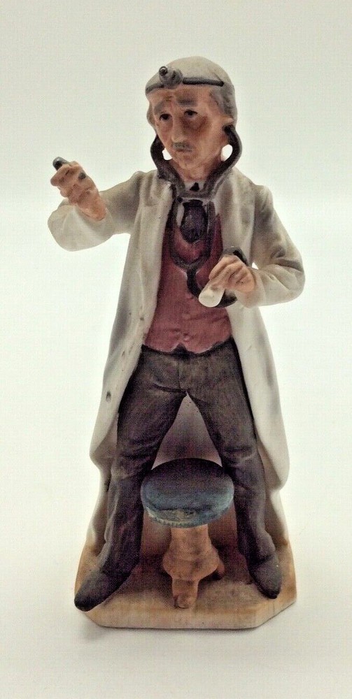 Vintage Lefton Porcelain Doctor Holding Stethoscope Figurine 8” Tall