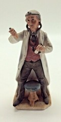 Vintage Lefton Porcelain Doctor Holding Stethoscope Figurine 8” Tall