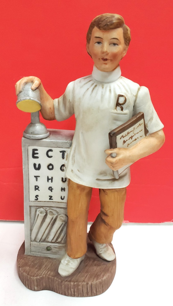 Vintage Lefton Vintage Eye Doctor Optometrist Porcelain Figurine 8.5″