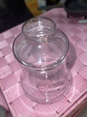Apothecary Jar Bell Shaped Clear Glass 5″ Vintage 1970s Display/Terrarium/Candy