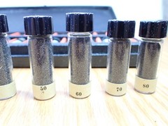 Vintage Rare Set of Carborundum Co. Sample Display Set of Grit Sizes