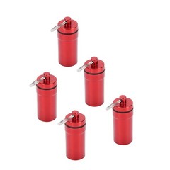 2-5pcs Mini Keychain Tablets Case Water Proof Outdoor Tablets Container Red