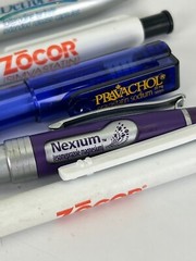 Lot 5 Pharmaceutical Drug Rep Pens Zocor, Nexium, Detrol, Pravachol LOW/NO INK