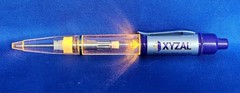 XYZAL Drug Rep Ink PENS Light Up Floating Letters Collectible Pharmaceutical New