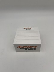 Avandaryl 4″ x 4″ Pharmaceutical Drug Rep Paper Note Pad, New Sealed