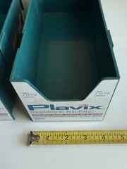Lot 2! Plavix Pharmaceutical Drug Rep Pen Holder Bin Display Storage Container
