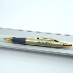 Vintage VIAGRA click gold Drug Rep Pharmaceutical Advertising Pen Metal