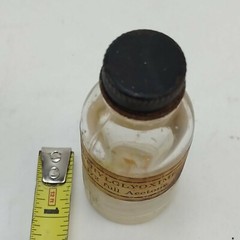 Laboratory Material Chemical Bottle Dimethylglyoxime Glass/Metal Vintage Used