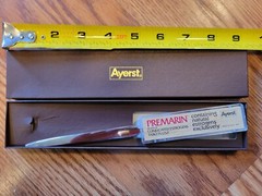 VINTAGE PREMARIN LETTER OPENER AYERST LABORATORIES TABLETS IN presentation case