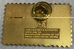 Pharmacy United States Postage 8¢ Stamp-Style Lapel Pinback Pin Santa Ana CA