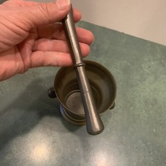 Vintage Pewter Mortar & Pestle *C & K Co. Holland *Heavy/Strong