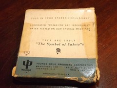 1960’s Youngs Drug Products Trojan-Enz Box w/Contents Sealed
