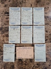 File Box & 97 antique prescriptions (1913) – Opium, Morphine, Dionin, Codeine