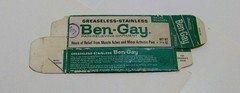 vintage 1960s BEN-GAY ointment BOX medication painkiller pharmaceutical medical