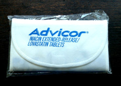 ADVICOR NIASPAN NEW Cloth Shopping Bag Sack Foldable PHARMA DRUG REP Advertising