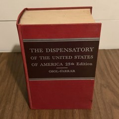 The Dispensatory of the United States of America 25th Ed 1955 Medical Book