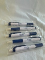 5 Vintage Requip Uni-Ball Pens – Pharma Promo Samples – 1980s – New in Sleeve