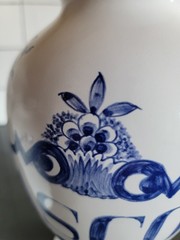 2 Vintage Lilly Pharmaceuticals-Apothecary Jar 1989 Blue/White Pottery Portugal