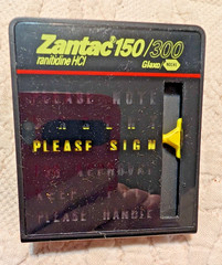 Zantac drug rep ads glass rain teardrop clip magnets Rx spatula notes narcotic