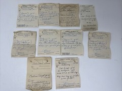 1940’s 1943 Lot of 10 Medical Prescriptions Script Pharmaceutical Dr Ephemera