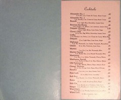 Chateau Laurier Hotel Menu 1950s Ottawa Canada Cocktail Wine Liquor List Vintage