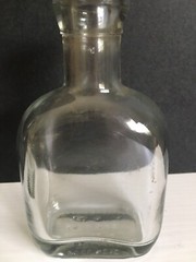 2 VTG 5 1/4”X4” Medicine Apothecary 200L ART 2039 Thick Potion Glass Bottles
