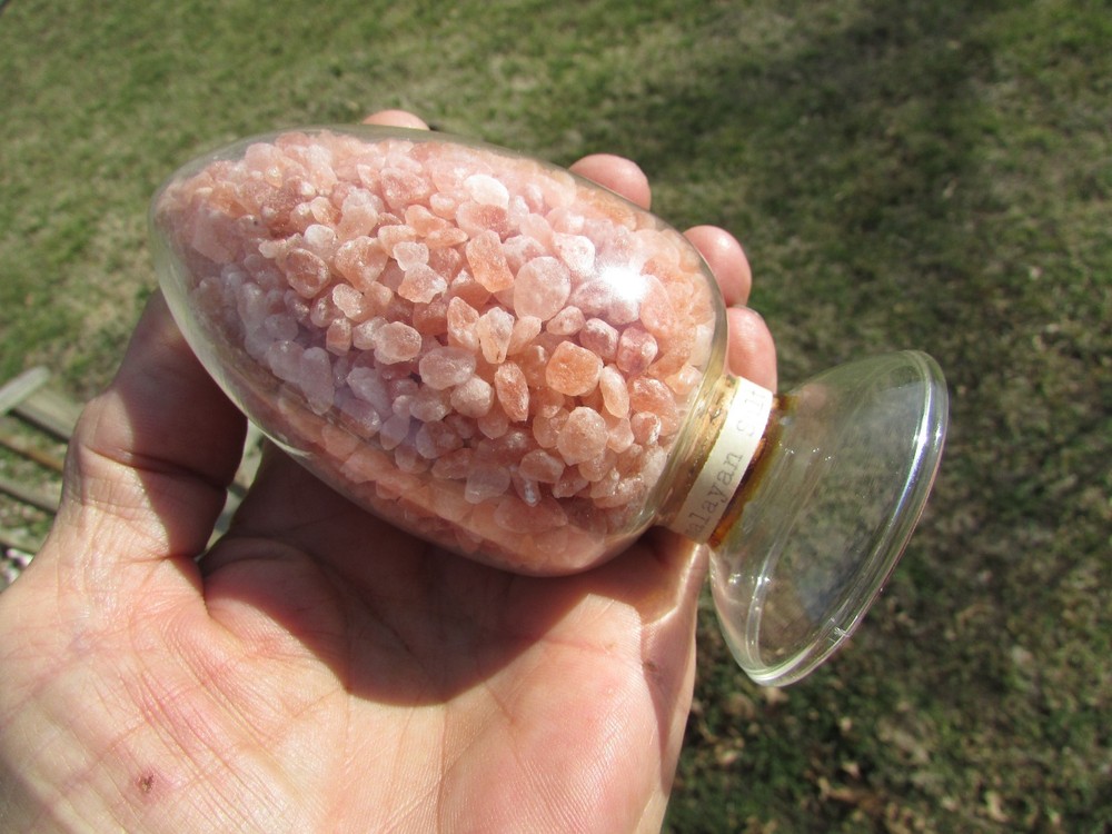 HIMALAYAN SALT Show Bottle DISPLAY Dome LABORATORY APOTHECARY SCIENCE Chemical !