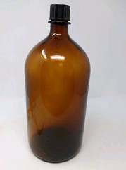 Gallon Duraglas Amber Glass Apothecary Bottle Medicine Pharmaceuticals 13″