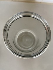 PROFEX USA Apothecary Medical Glass Jar Canister with Stainless Steel Lid 7in