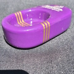 Vtg Pharmaceutical Advertising Branded Purple Ceramic Trinket Dish Tray Promo