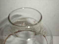 Antique Apothecary Jar Gold pattern vtg glass candy container RARE