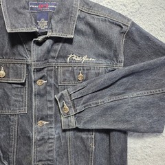 Vintage 90s Y2k Phat Farm New York Men’s Large Denim Trucker Jacket Embroidered