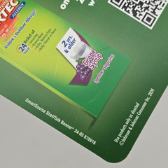 Pharmaceutical Advertising Banner ZYRTEC Shelf Talker Grocery Store Display Sign
