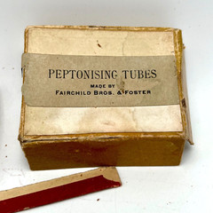 Vintage Old Box PEPTONISING TUBES Bottles for Milk by Fairchild Bros. & Foster