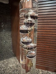 NEW Galileo Thermometer 15” Tall Glass Tube W/ Floating Spheres & Degrees