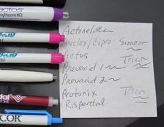 Drug Rep Lot 10 PENS Pharmaceutical Promo Actonel Risperdal Prevacid Protonix ++